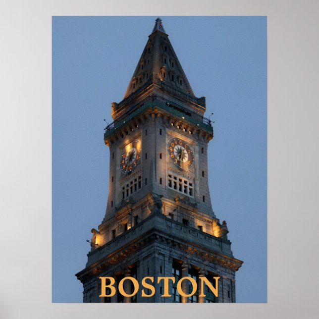 Poster de Boston de Torre Personalizada (Frente)