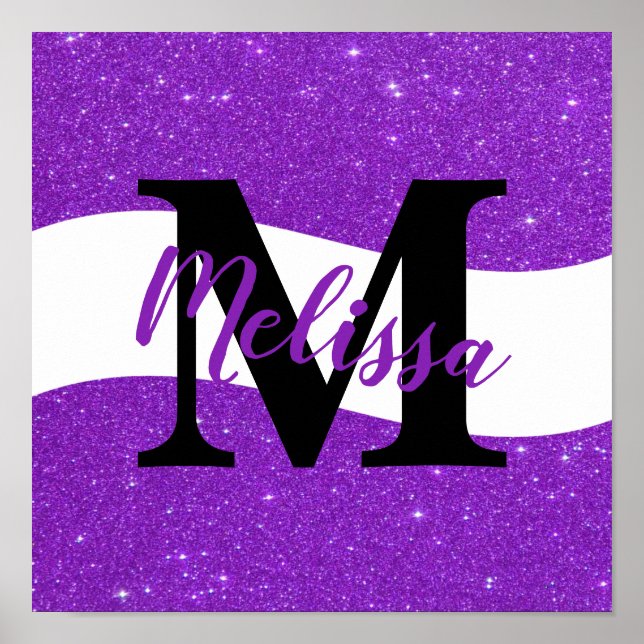 Poster de brilho personalizado (Frente)