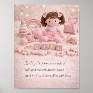Poster de Brinquedo de Menina – Doce como Dois Ani