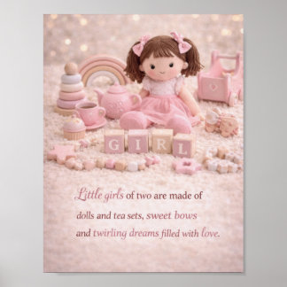 Poster de Brinquedo de Menina – Doce como Dois Ani