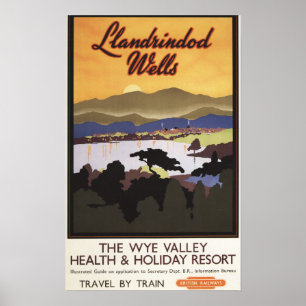Poster de British Rail do recurso do vale do Wye