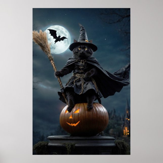 Poster de bruxa de Halloween (Frente)