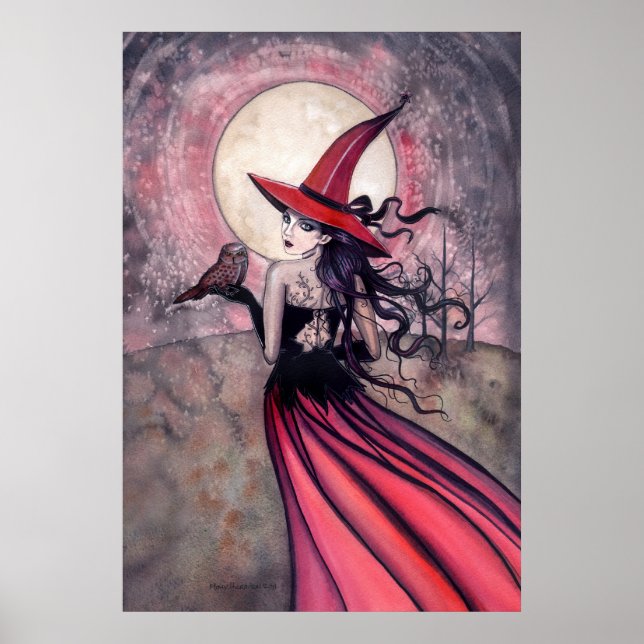 Poster de bruxas e corujas (Frente)