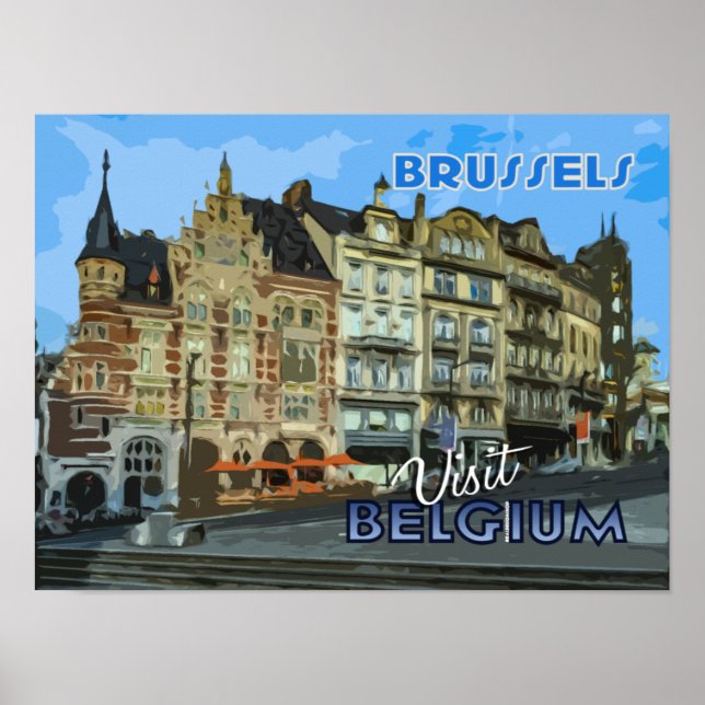 Poster de Bruxelas da série Visita... (Frente)