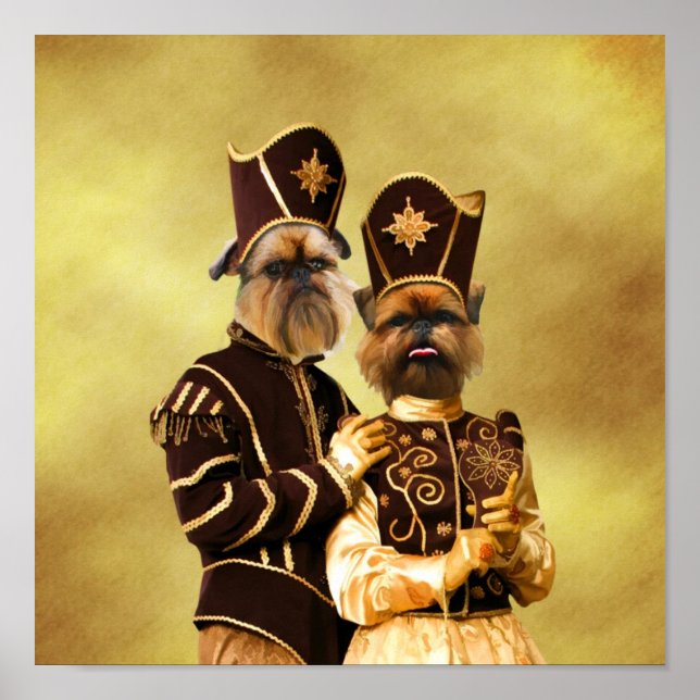 Poster de Bruxelas Griffon, cães nobres presentes (Frente)