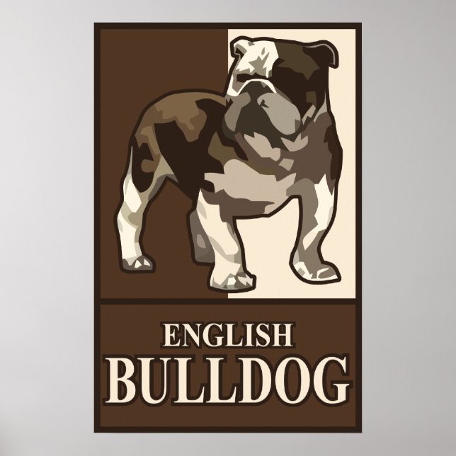 Poster de Buldogue Inglês (Frente)
