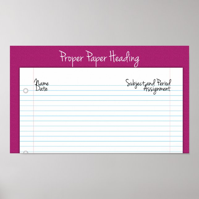 Poster de Cabeçalho de Papel Adequado para Meio/Se (Frente)