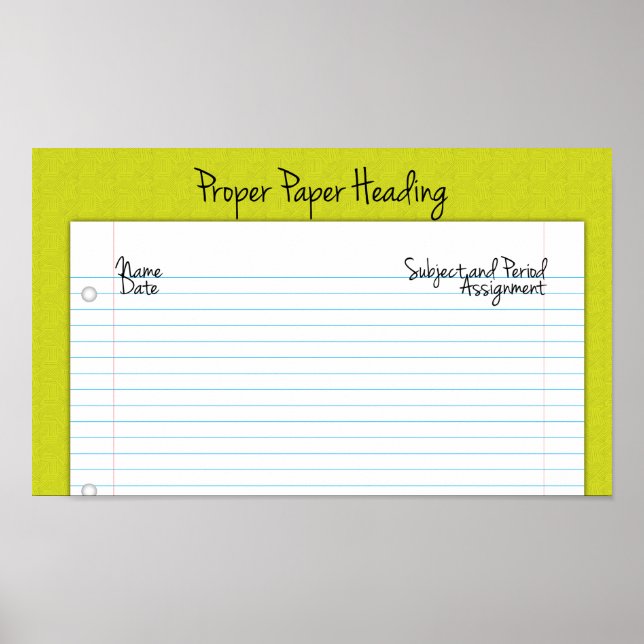 Poster de Cabeçalho de Papel Adequado para Meio/Se (Frente)