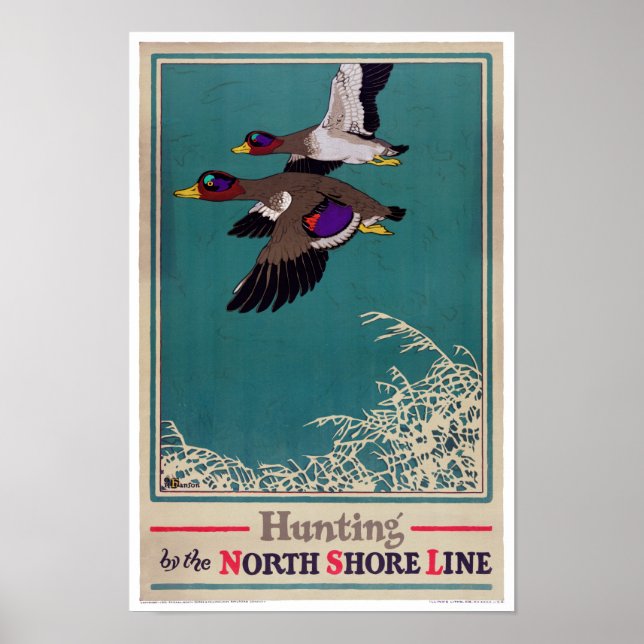 Poster de caça de vindima restaurado (Frente)