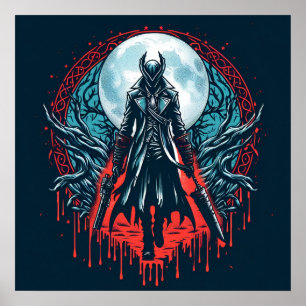 Poster de caçadores de videogames de sangue