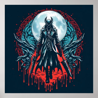 Poster de caçadores de videogames de sangue