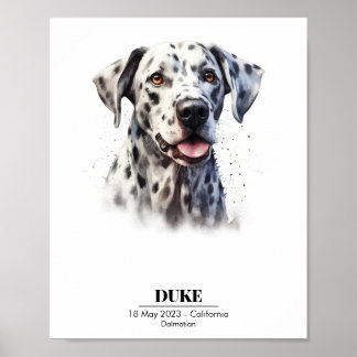 Poster de Cachorro Dalmático Personalizável