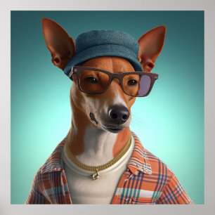 Poster de Cachorro Hipster Basenji