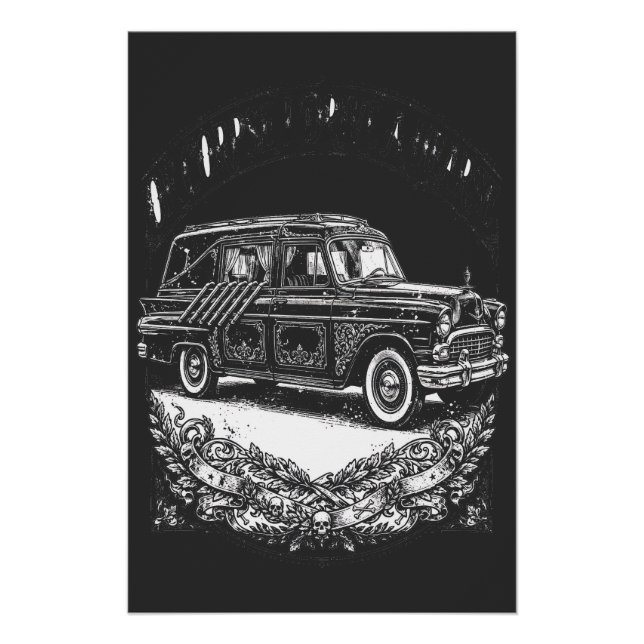 Pôster De cadáver estou pronto — Carro fúnebre (Frente)