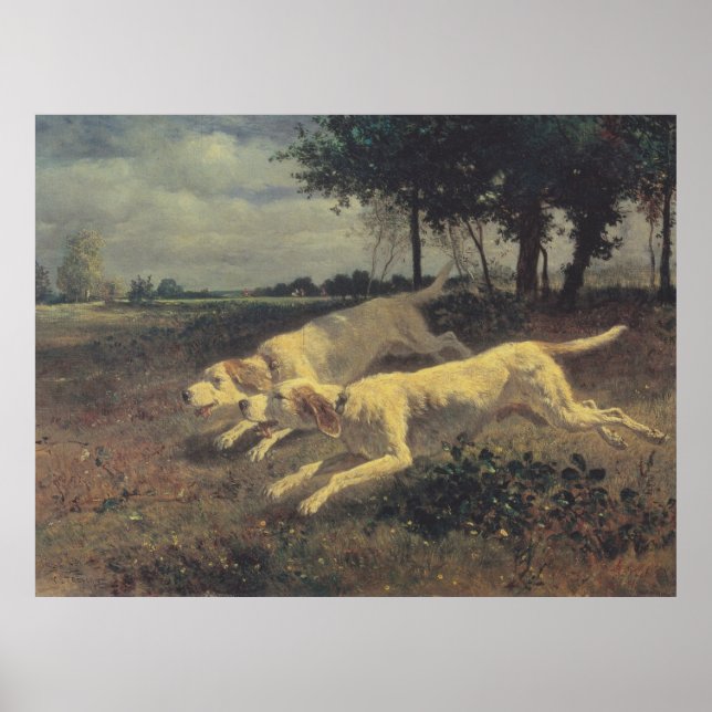 Poster de Cães em Execução (Beagles) (por Troyon C (Frente)