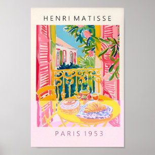Poster De Café E Croissant, Estilo Matisse - Primo