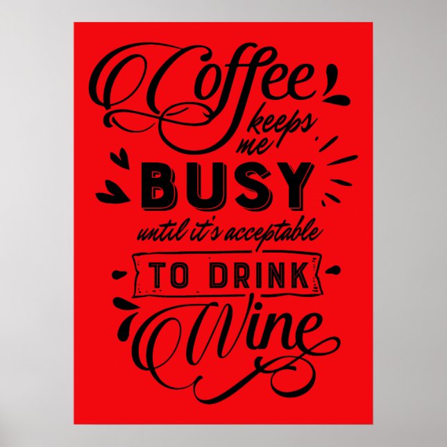 Poster De Café E Vinho (Frente)