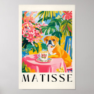 Poster de café engraçado, Arte para Bulldog Inglês
