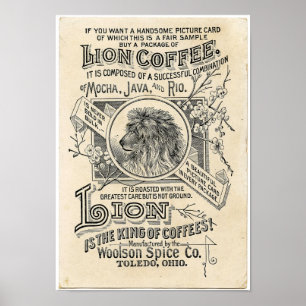 Poster de Café Lion de Anúncios Antigos