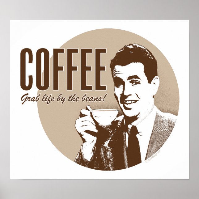 Poster de café retrô (estilo 2) (Frente)