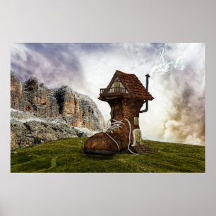 poster de calçado antigo