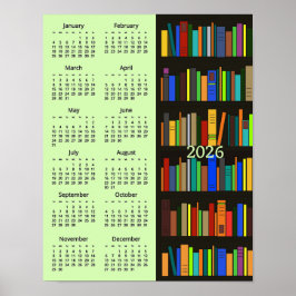Pôster de Calendário 2026 Design de Prateleiras de