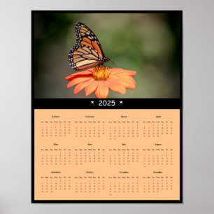 poster de Calendário da Parede da Borboleta Monarc