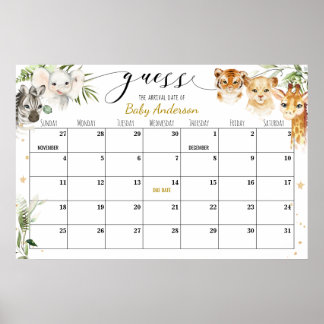 Poster de Calendário de Data de Vencimento do Chá 