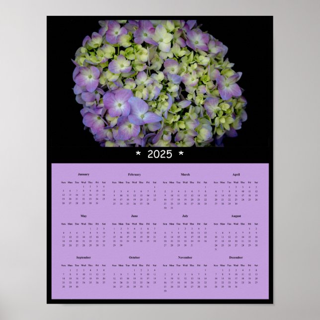 poster de Calendário de Parede das Flores da prima (Frente)