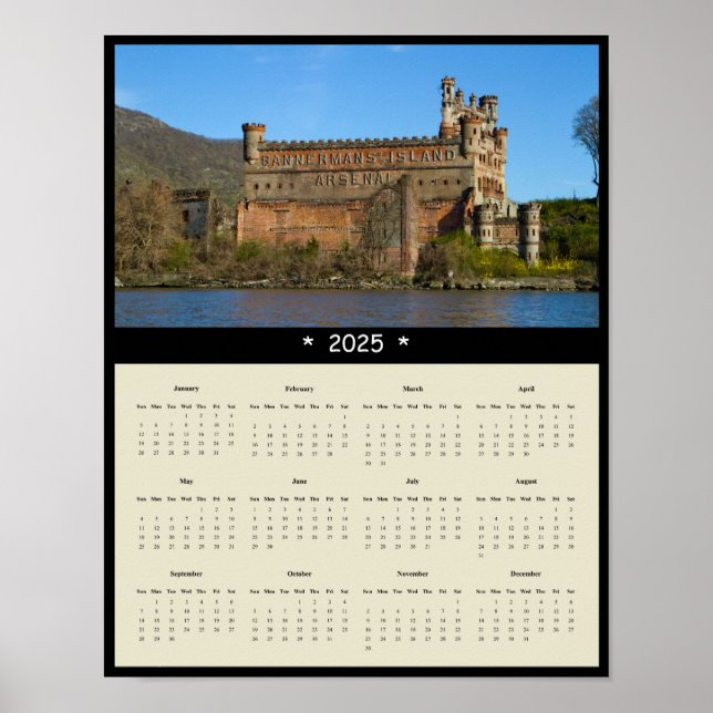 poster de Calendário do Castelo de Bannerman Islan (Frente)