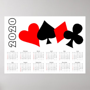 Poster de Calendário do Poker 2020