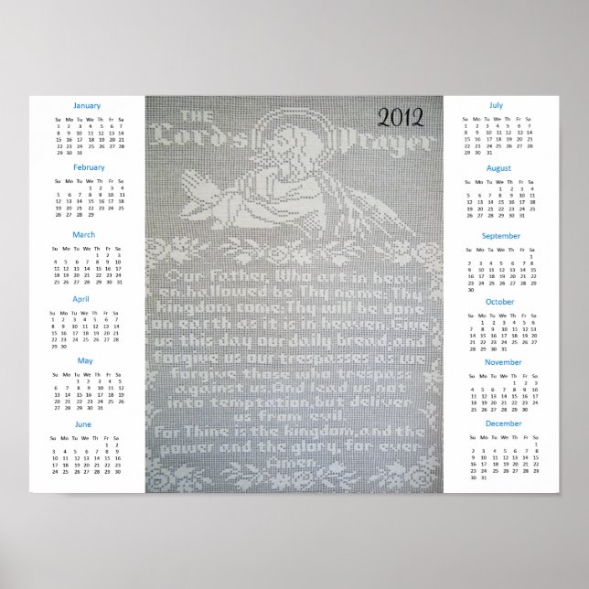 Poster de Calendário do Senhor 2012 (Frente)