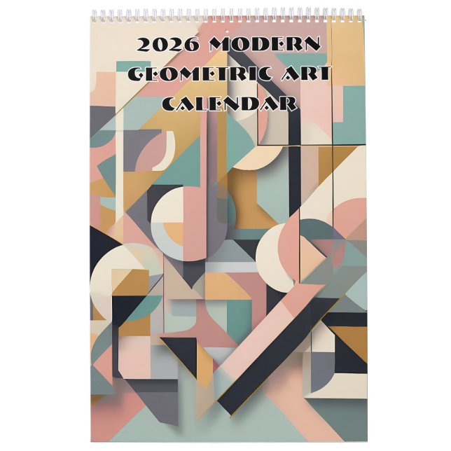 poster de Calendário Geométrico de 2026 (Capa)