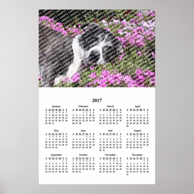 Pôster de Calendário Personalizado de Foto de Famí (Frente)