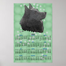 Poster de Calendário Schipperke 2024