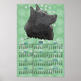 Poster de Calendário Schipperke 2024