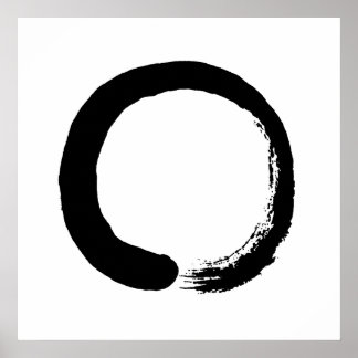 Poster de Caligrafia Zen no Círculo Enso