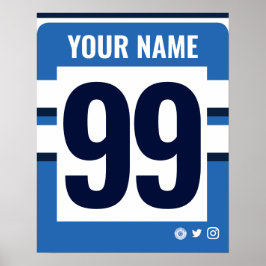 Poster de Camisa de Rugby Personalizada de Banho