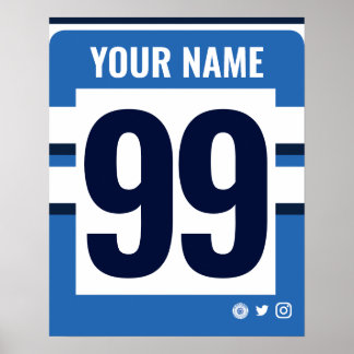 Poster de Camisa de Rugby Personalizada de Banho