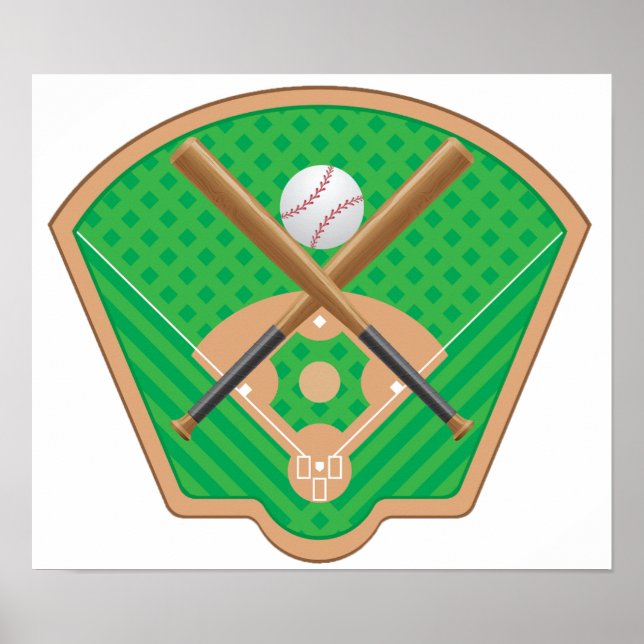 Poster de Campo de Baseball (Frente)