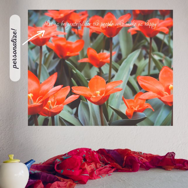 Poster de campo de tulipa vermelha (Criador carregado)