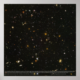 Poster de Campo Ultra Profundo do Hubble High-Res