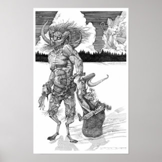 Poster de Caneta e tinta Krampus