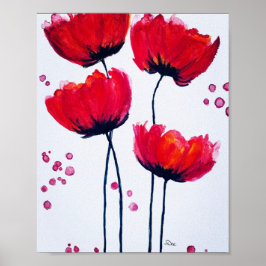 Poster de Canvas de de Amor Poppy (8x10)