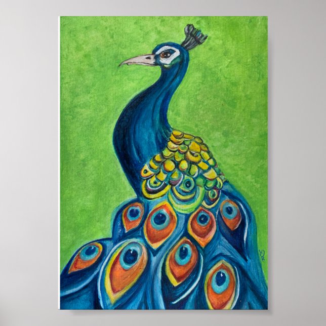 Poster de Canvas de  Premium de Peacock (5x7) (Frente)