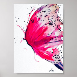 Poster de Canvas Premium com borboleta abstrato (5