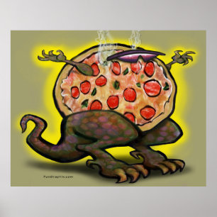 Poster de carne de pizza