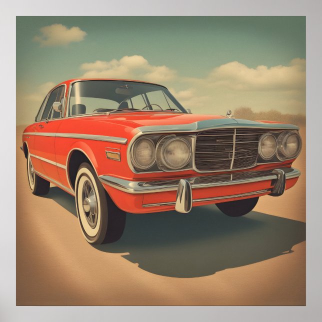 Poster de carro clássico (Frente)