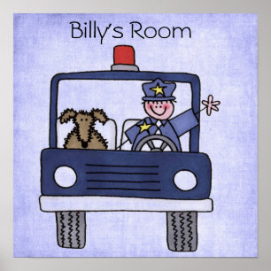Poster de Carro da Polícia