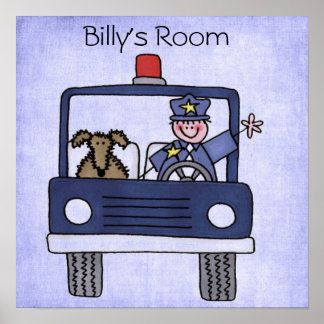 Poster de Carro da Polícia